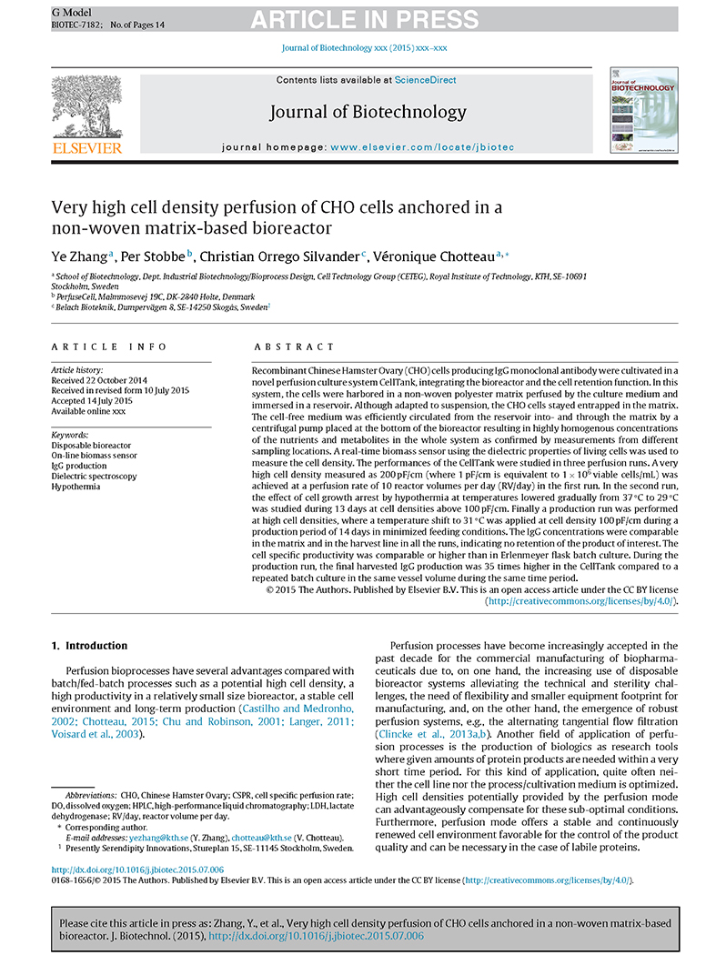 Zang, Stobbe, Chotteau Celltank J.Biotech 2015