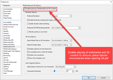 How to Enable Immediate 3D Display in Adobe Reader